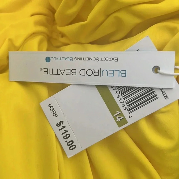 Bleu Rod Beattie Shirred One Piece Swimsuit Size 12 - Picture 9 of 9